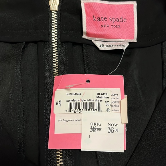 NWT Kate Spade Little Black Dress size 16 - Picture 3 of 4